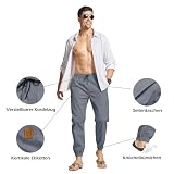 JustSun Spodnie chino męskie, bawełniane, spodnie codzienne, spodnie do biegania, spodnie treningowe, spodnie sportowe, długie ze ściągaczem, spodnie codzienne z kieszeniami, Niebieski dżins, L