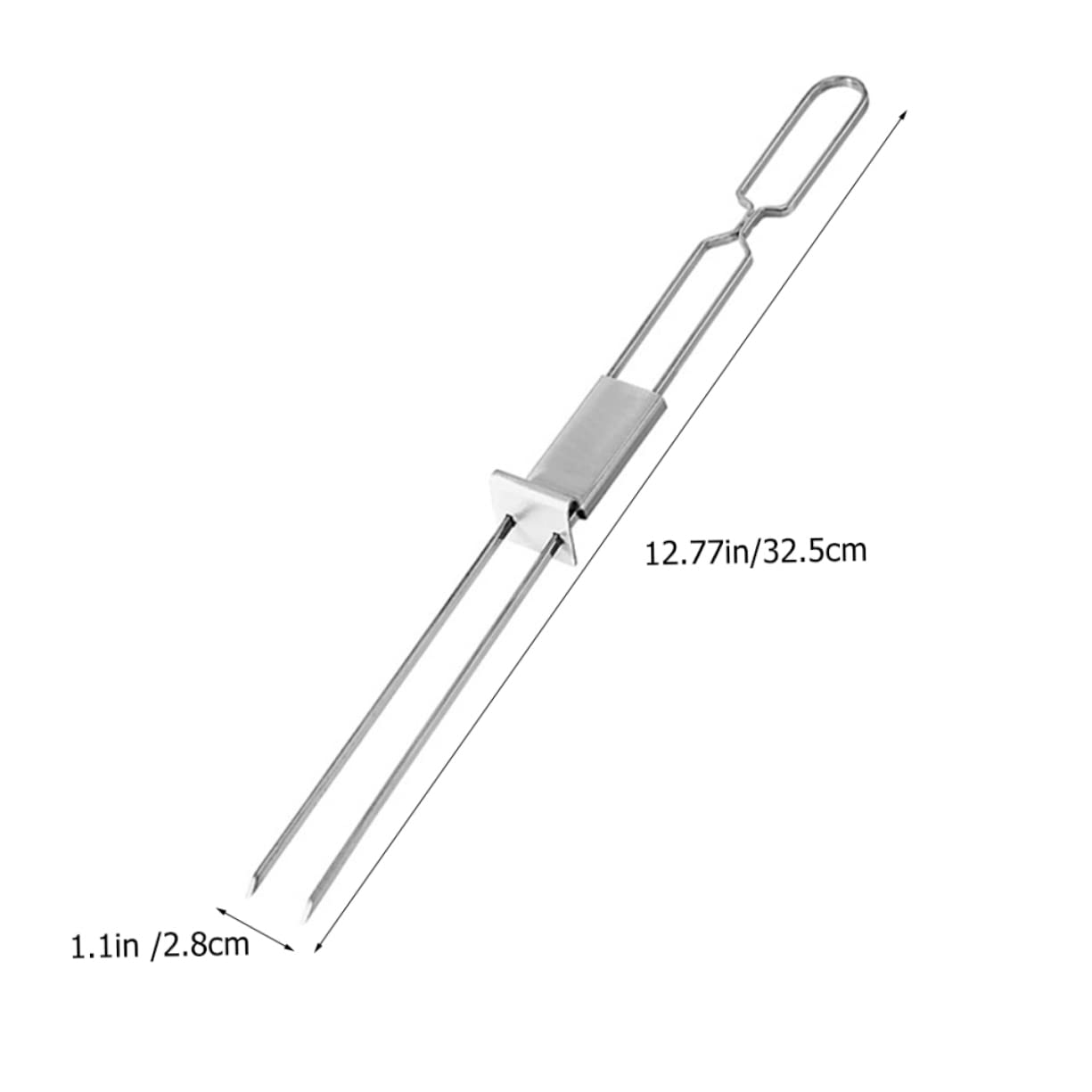 ifundom 2Pcs Bbq Skewers Reusable Barbecue Sticks with Comfortable Grip for Grilling Meat and Vegetables for Outdoor Camping and Bonfire Gatherings