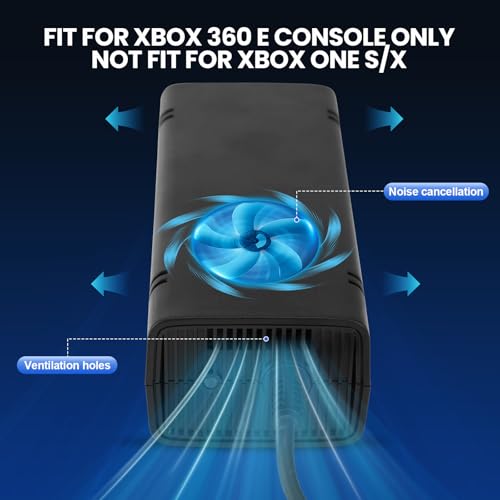 image for PEGLY Power Supply for Xbox 360 E, Power Supply Brick with Power Cord,