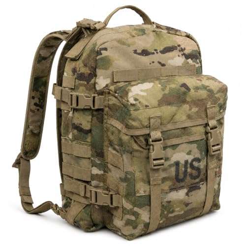 Mochila genuína de assalto militar dos EUA OCP Multicam – Mochila tática de 3 dias compatível com MOLLE para hidratação pronta para caminhada, acampamento, caça, equipamento de insetos