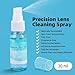Glasses Cleaner Kit Eyeglass Cleaner, Anti Fog Spray with Microfiber Lens Cleaning Cloth, Glasses Repair Tool with Screws, Portable Travel Eyeglasses Cleaning Kit with Case, White