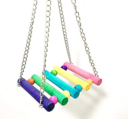 MIGHTYDUTY Parrot Toy Bird Cage Swing Hammock Pet Bird Hanging Bell Hanging Toy Macaw Parrot Love Bird Finches Brids Toy Supplies