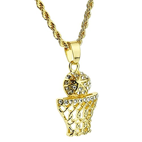 Collier de Corde 24" Basketball Glacé : Le Cadeau Hip Hop Idéal