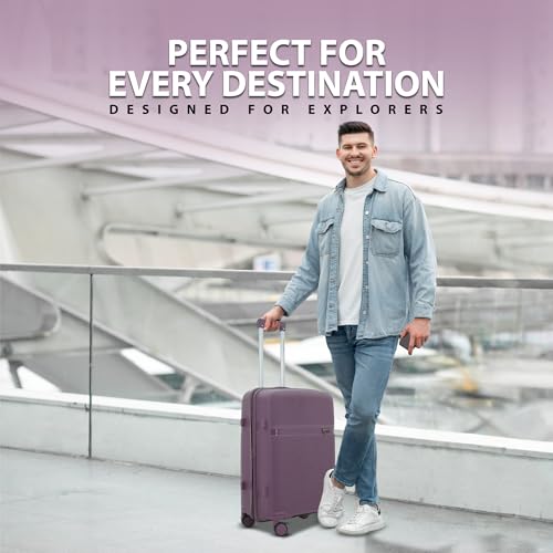 Image of Fly Luggage Trolley bags Set of 3 | Durable Polypropylene Hard Shell | Polypropylene, Lightweight Large Expandable Hardshell, 8 Disc Wheels, TSA Type Lock