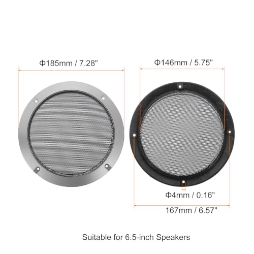 Malla metálica protector de woofer de 6.5" contra impactos y polvo con marco de ABS circular 2