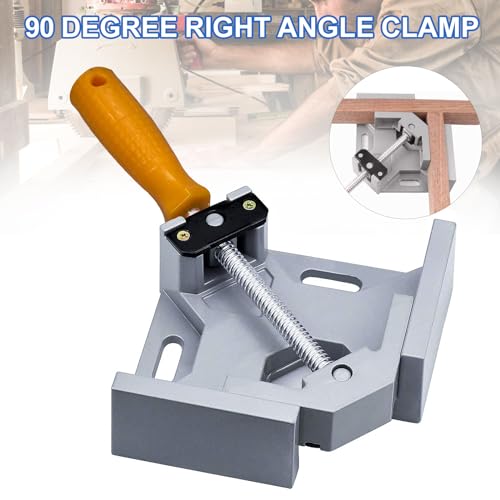 4 Stück Winkelspanner 90 Grad, Winkelspanner Eckspanner, Gehrungszwinge, Einstellbar 90 Grad Positionierwinkel Eckenspanner, Winkelklemme für Holz, Metall und Glas