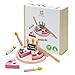 PlanToys Two-Sided Birthday Party Cake Pretend Play Food Set (3488)
