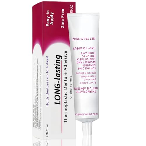 Thermoplastic Den/ture Ad/hesive,Secure Den/ture Ad/hesive,Denture Silicone Reline Kit,Tooth Repair Kit,Refits and Tightens Loose Upper&Lower De/ntures,Long-Lasting False Teeth to Improve Comfort