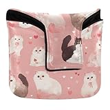 Fermeture magnétique : pratique à une main : l'aimant caché se ferme fermement avec un robinet, ne glisse pas dans votre sac de golf. Ouvrez la housse de maillet de golf avec une main pour un accès rapide lors de l'alignement des putts.