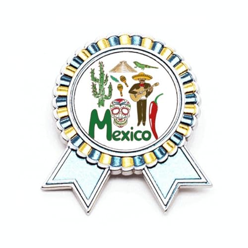 Broche symbole mexicain en métal sculpté, motif monument aux finitions soignées