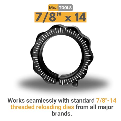 McJ Tools Reloading Die Lock Rings 2ª geração, pacote com 12