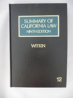 Summary of California Law, Ninth Edition, Volume 12 B00CDWHNOY Book Cover