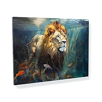 Sense Canvas Lion Animal Kingdom 104 Canvas Art ... - Amazon.com