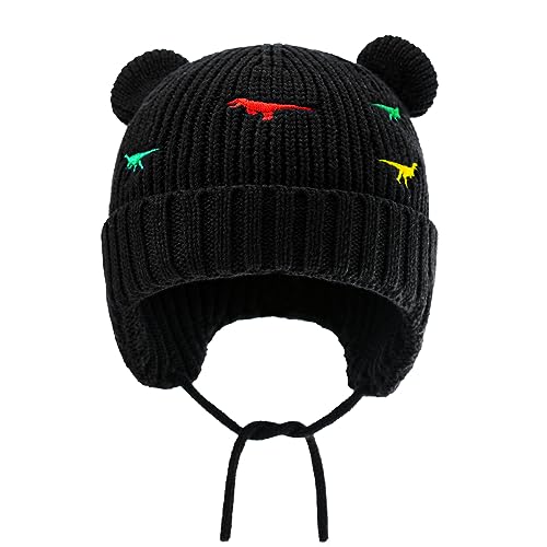 Image of XIAOHAWANG Baby Hat Cute Bear Toddler Earflap Beanie Warm for Fall Winter