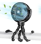 SWEETFULL Portable Stroller Fan, clip on for baby Mini Handheld Fan with Flexible Tripod,personal...