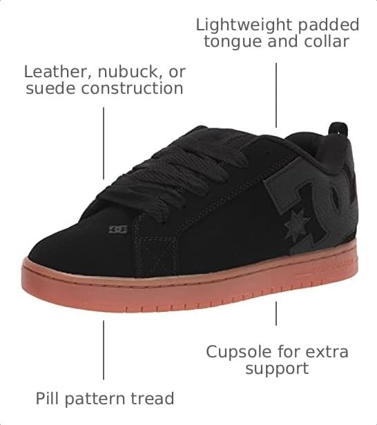 Image of DC Men's Court Graffik Casual Low Top Skate Shoe Sneaker