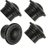4-Pack 28mm Curtain Rod End Caps, Thicken Plastic Finials for Drapes Rods, Anti-Slip Decorative Pole Cover for Home & Office, Universal Fit for 1.13 Inch Diameter, Black - Image 8