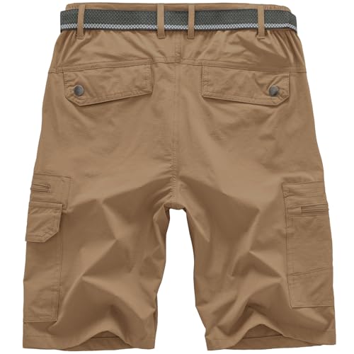 Image of Jessie Kidden Mens Cargo Shorts Expandable Waist Quick Dry Hiking Shorts