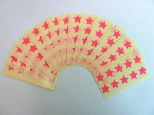 90er Set Herz-Aufkleber Magenta – 22x20 Mm, Fluoreszierend, Selbstklebend Für Basteln