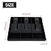 Cash Register Insert Tray, Cash Drawer Tray 3 Bills 3 Goldcoins Compartments Money Organizer Storage Box with ABS Clips for Money Storage (Black)