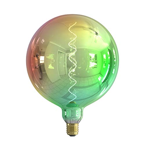 Lampe LED E27 Kalmar Calex opale métallique variable 4W 200mm ambrée