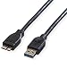 Produktbild ROLINE USB 3.2 Gen 1 Kabel, A ST - Micro B ST, schwarz, 0,15 m
