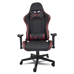 Silla Gaming Ergonómica, Silla Escritorio con Altura Ajustable, Sillas Gamer con Giratoria Soporte Lumbar Reposabrazos Asiento Acolchado Capacidad 300kg, Marrón