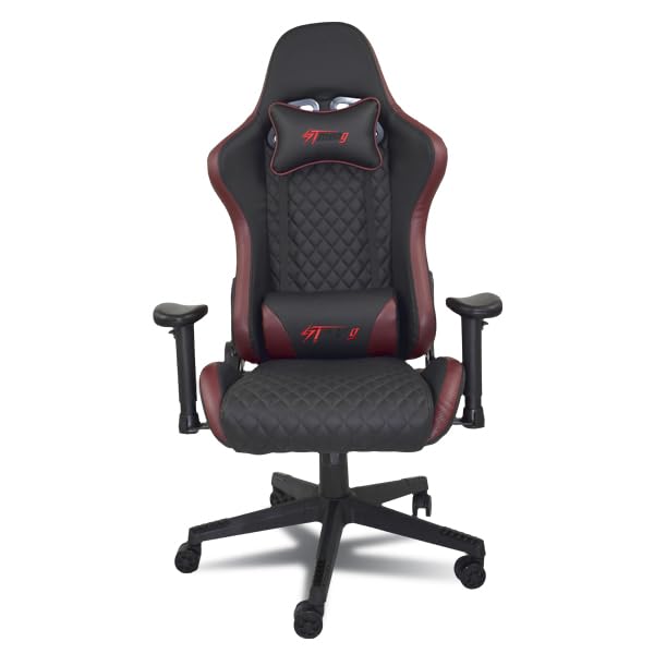 Silla Gaming Ergonómica, Silla Escritorio con Altura Ajustable, Sillas Gamer con Giratoria Soporte Lumbar Reposabrazos Asiento Acolchado Capacidad 300kg, Marrón
