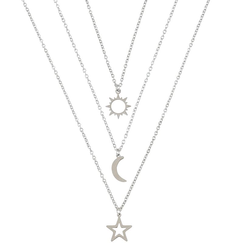 Kefley Sun Moon Star Friendship Necklace for Best Friends Birthday Christmas Gifts for Bff Bestie Best Friend Necklaces for 3 Girls Friendship Bff Gifts for Women Teen Girls2