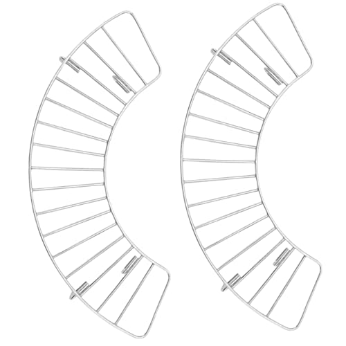 COLLBATH 2pcs Stainless Steel Semi-drip Rack for Oil Drainage Grease Catcher for Frying for Home Camping and Restaurants Food-grade Material Easy to Use