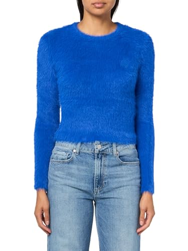 HUGO Women's Crew Neck Happy Logo Sweater