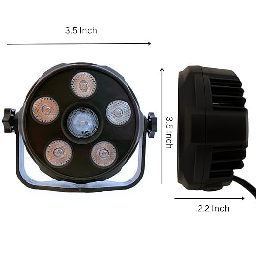 Image of LED Stage PAR Light | Multi-Color RGB DJ Disco Light for Party, Concert, Wedding & Event Lighting | DJ Light | Disco Light | Party Light | (6LED-DJLIGHT)