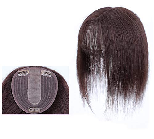 Cheveux humains pour femme contre les cheveux gris, volumateur couronne en soie naturelle