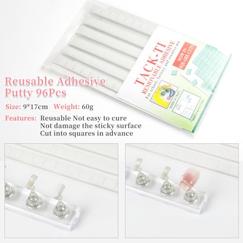 Set 2 Soportes para Uñas con 96 Piezas de Arcilla Reusable miniatura 4