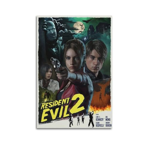SDYFERBX Póster artístico de Resident Evil Game, pintura decorativa, lienzo, póster de pared e imagen artística moderna para decoración de dormitorio familiar, 40 x 60 cm
