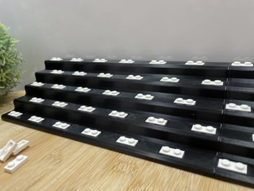 Generisch Vitrine Aufsteller für 45 Lego Minifiguren Schwarz passend für IKEA Kallax Schrank