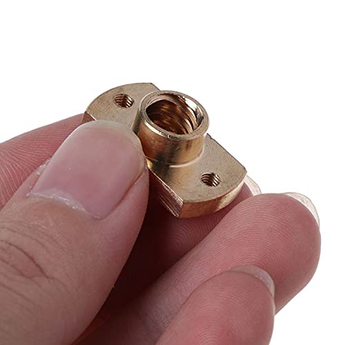 Lysee 3D Printer Parts & Accessories - T8 nut Pitch 2mm Lead 8mm Brass T8x8mm Flange Lead Screw Nut for CNC Parts