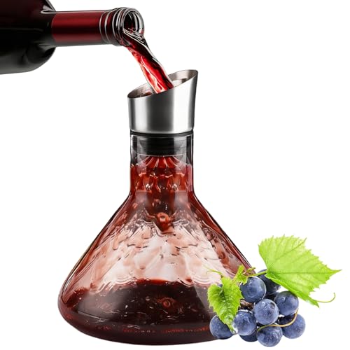 Decanter per Vino con Aeratore, Caraffa Vino 1502ml con Filtro