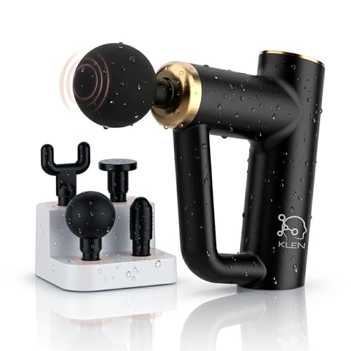 Image of KLEN Massager Gun for Pain Relief Rechargeable Handheld Portable Muscle Relaxation Machine with Vibrating Heads - Shoulder, Legs, Back and Gym Home Use