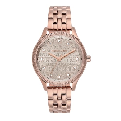 Michael Kors LEXINGTON 三針 ローズゴールドトーン ステンレススチールウォッチ