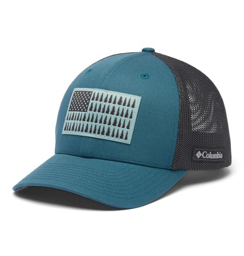 Columbia Unisex Tree Flag Mesh Ball Cap, Everblue/Shark/Tree Flag, XX-Large