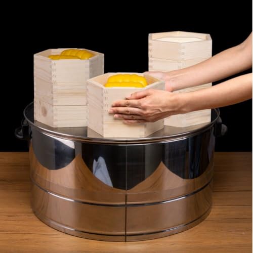 Dim Sum Cantonais Hexagonal en Bois : Panier Grille À Vapeur Authentique