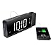 SHANLONYI Projection Alarm Clock Radio for Bedrooms LED Light Desk Digital Time Protector with Ceiling Large Display 7”, USB Charging for Cell Phone, Battery Back up