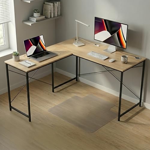 Amazon | N&S L字デスク 幅140cm 奥行115cm 左右組み替え対応 配線穴