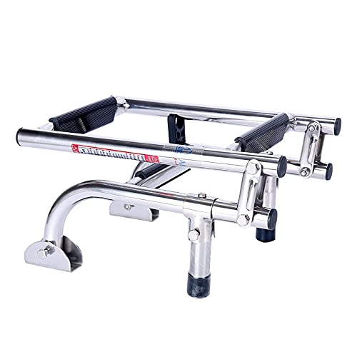 Escalera plegable de acero inoxidable 3 peldaños