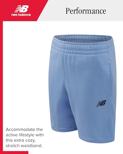 Image of New Balance Active Boys Short Sets - 2 Piece Short Sleeve Workout T Shirt and Fleece Kids Shorts Boys Athletic Sets (8-12)