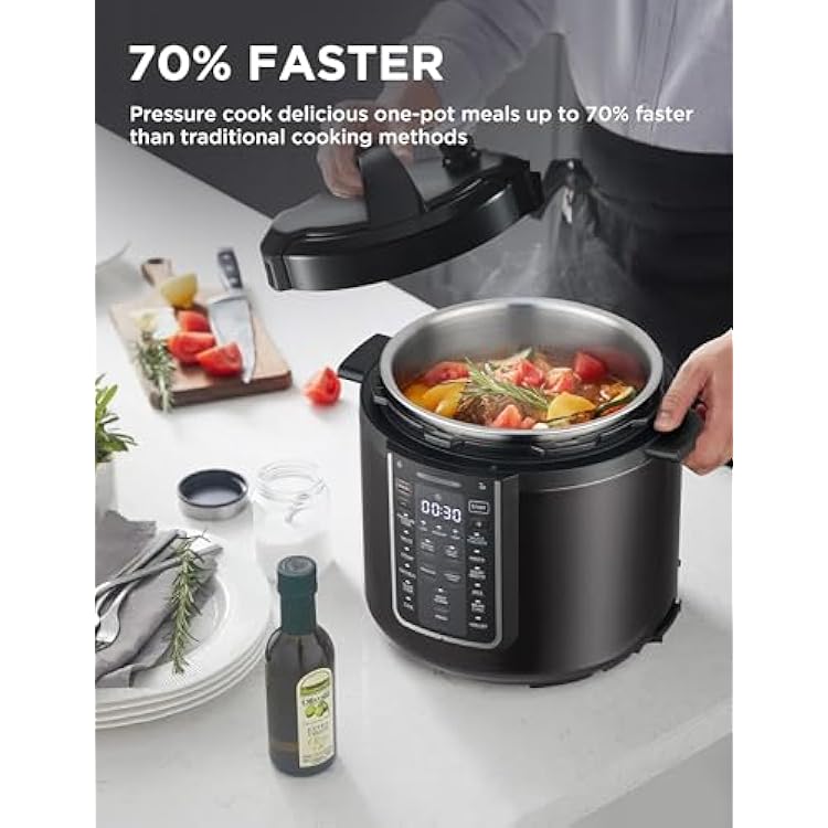 Midea 12-in-1 Electric Pressure Cooker, 6 Quarts, 12 Presets, Multi-Functional Programmable Slow Cooker, Rice Cooker, Steamer, Saute Pan, Yogurt Maker, and More, Stainless Steel