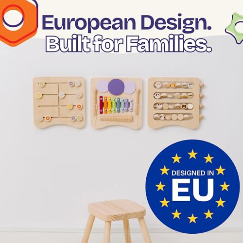 ComfyBumpy Sensory Wall Panel for Kids | Toddler Busy Activity Board and Detachable Wooden Sensory Board - Montessori Busy Board, Activity Wall Center for Independent, Screen-Free Play - Image 8