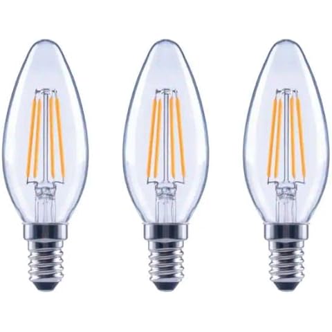 EcoSmart 40-Watt Equivalent B11 Dimmable Energy Star Clear Glass Candelabra LED Vintage Edison Light Bulb Bright White (3-Pack) Cover