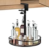 Under Shelf Basket - Hanging Organizer for Kitchen Cabinets, Pantry, and Laundry Room - Metal Rotating Design, Space-Saving Storage Solution -...